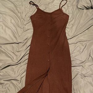 Maroon midi dress